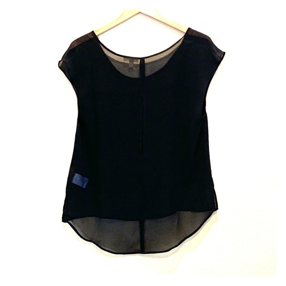 SILENCE + NOISE Sheer Black Blouse - Picture 2 of 5